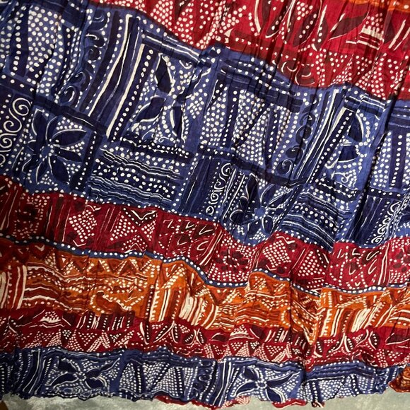 Vtg No Boundaries Women Colorful Rainbow Southwestern Tribal Maxi Shirt Dress M - Picture 4 of 12